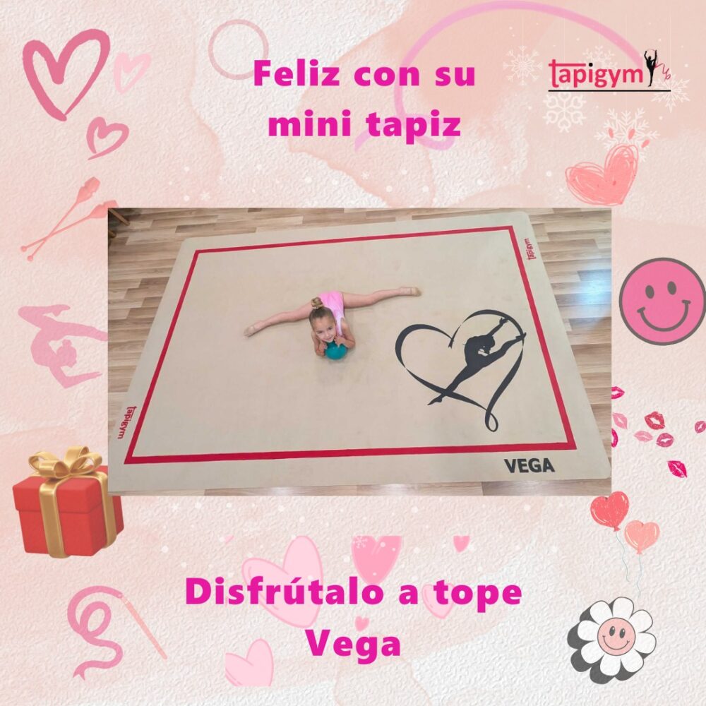 Muchas gracias Vega❤️, seguro que disfrutaras de tu pasión por la gimnasia rítmica con tu mini tapiz, porque la ilusión de las gimnastas es nuestra principal motivación para seguir mejorando.
#minitapices #minicarpets #GR #RG #gimnasiarítmica #rhythmicgymnastic #rítmica #Entrenamiento #casa #tapicespersonalizados
+ información: llamadas o mensajes de whatsapp o telegram en el +344644310330 o por email minitapices@tapigym.es en España, fuera España minicarpets@tapigym.com , o en nuestras redes sociales @tapigym
