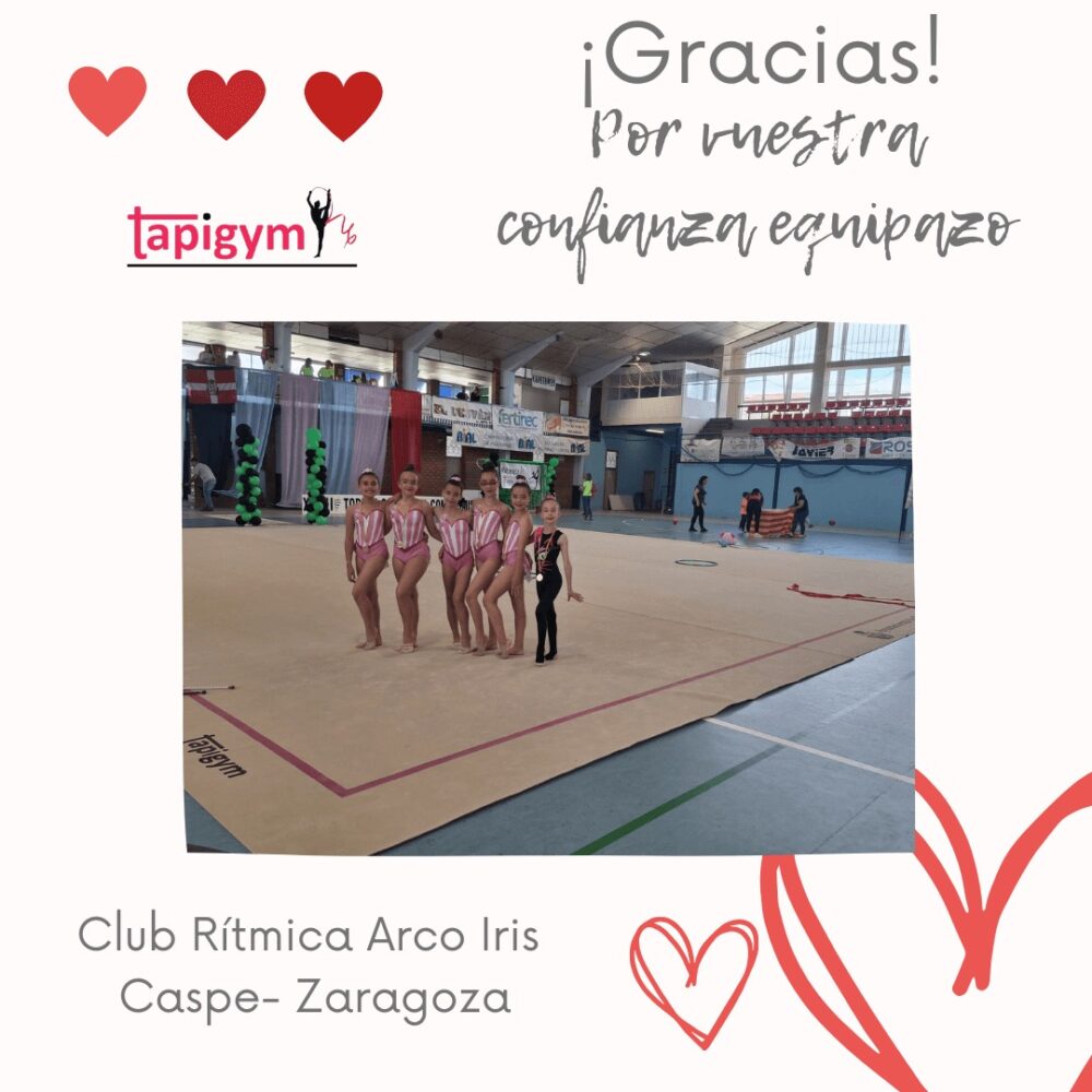 Hoy viajamos a Caspe (Zaragoza), para dar las gracias al Ayuntamiento y al Club Arco Iris, por seguir mejorando las condiciones de entrenamiento de sus gimnastas.
Seguro que vuestro tapiz ayudará a todas l@s gimnastas, técnic@s del Club, en sus entrenamientos diarios y competiciones. Sois muy grandes campeonas.
A disfrutarlo y Aúpa Equipazo.
#GimnasiaRítmica #GR #Gymnastics #Gimnasia #GRGymnastics #RG #Gymnast #GRMundial #FIGGR #GRFIG #AmorPorLaGR #BellezaGR #CampeonasGR #GRCampeonas #GResArte #GRFans #GRPassion